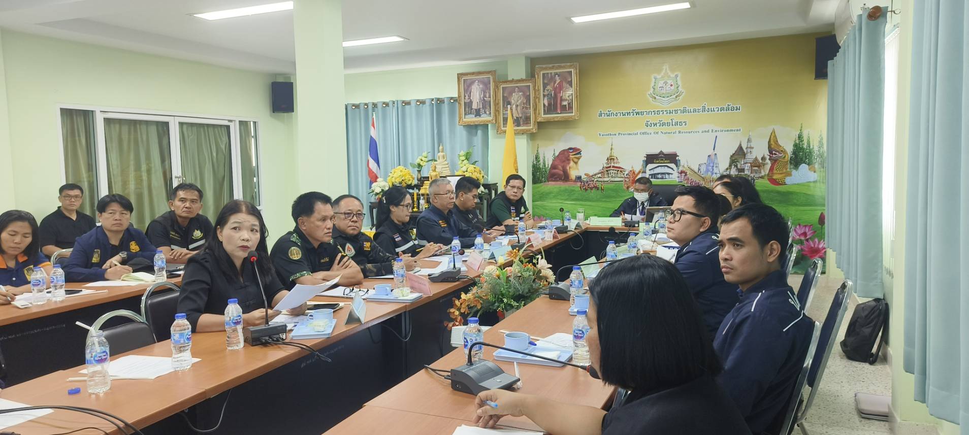 title - ส.ป.ก.ยโสธร เข้าร่วมประชุมติดตามการป้องกันและแก้ไขปัญหาไฟป่า หมอกควัน และฝุ่นละออง ระดับจังหวัด